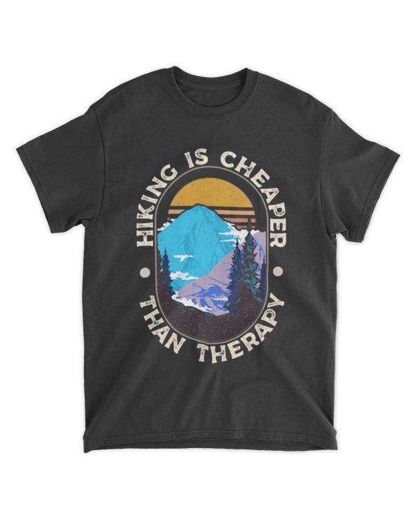 Hiking is Cheaper Than Therapy Classic T-Shirt