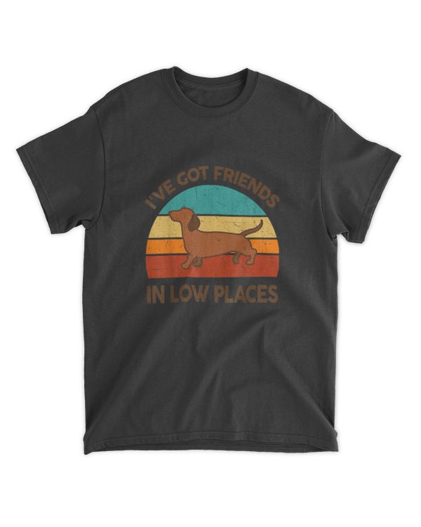 Funny Dachshund Got Friends Low Places Weiner-Dog Lover Gift