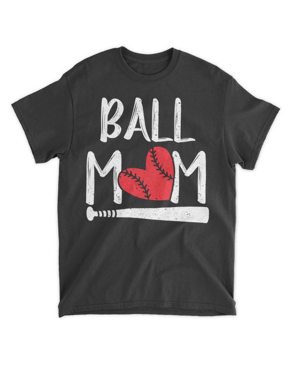 BALL MOM WITH HEART GRAPHIC Matching Softball baseball mom dad coach catcher birthday fathers day mothers day gift 28e198