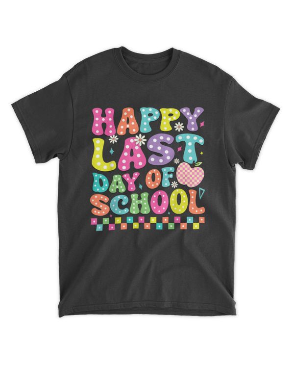 Happy Last Day Of School Groovy Teacher Student