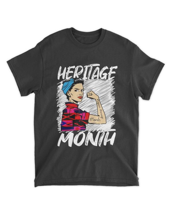 Latina Woman Art Hispanic Heritage Month Latin Country Flags T-Shirt