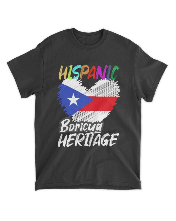 National Hispanic Heritage Month Puerto Rico Flag Boricua T-Shirt