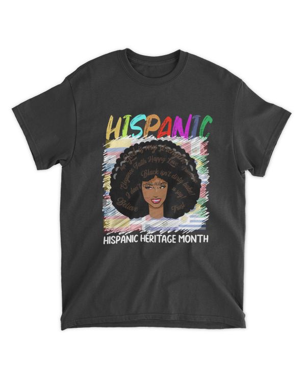Afro african american girl Hispanic Heritage Month