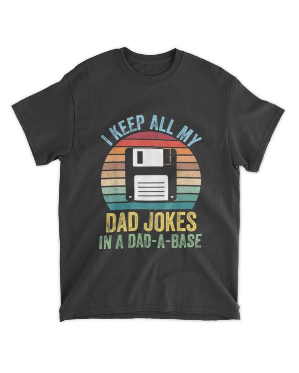 I Keep all my Dad Jokes in a Dad-A-Base Funny Father Coffee Mug Black Color