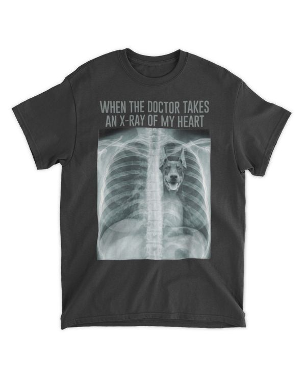 Doberman In My Heart X ray T shirt Cute Doberman T-Shirt Tee