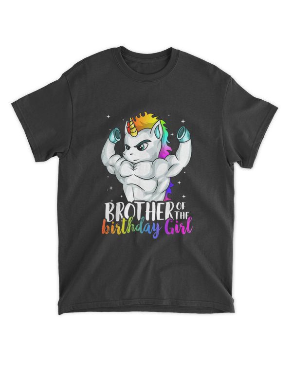 Brother of Birthday Girl Unicorn Boys Son Grandkid Nephew t-shirt