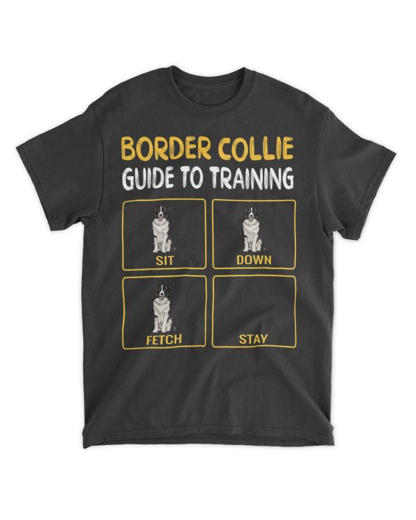 Funny Border Collie Guide To Training Dog Obedience Trainer T-Shirt