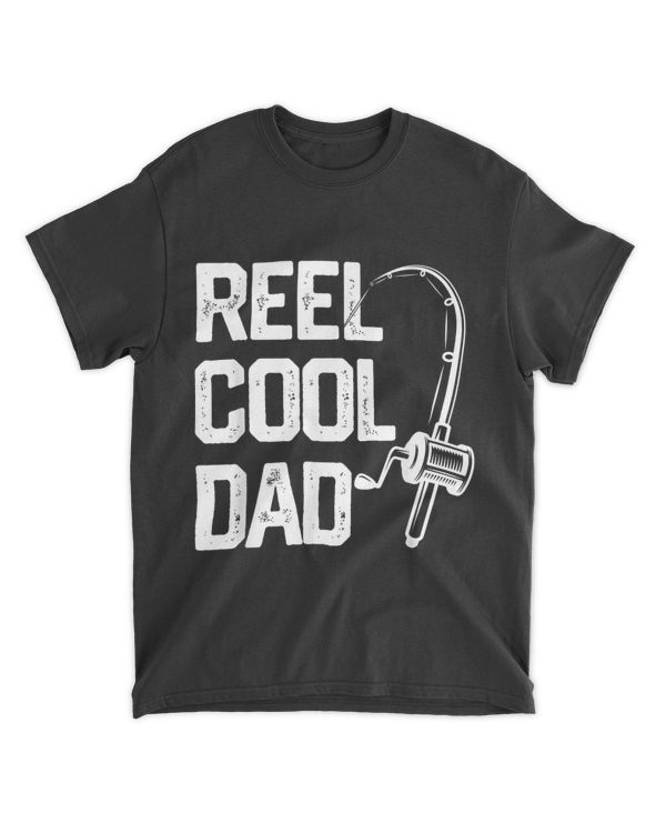Mens Reel Cool Dad T-shirt Fishing Daddy Father's Day Gift Men T-shirt