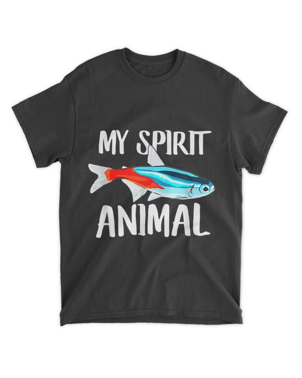 Neon Tetra Fish Is My Spirit Animal Dad Mom Birth-day T-shirt