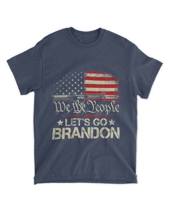 Gun Flag Let's Go Branson Brandon Lets Go Branson on back T-Shirt