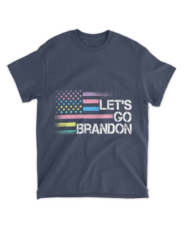 Lets Go Brandon Easter Day Egg American US Flag Vintage T-Shirt
