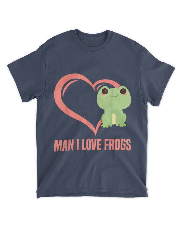 Cute Man I Love Frogs T-Shirt
