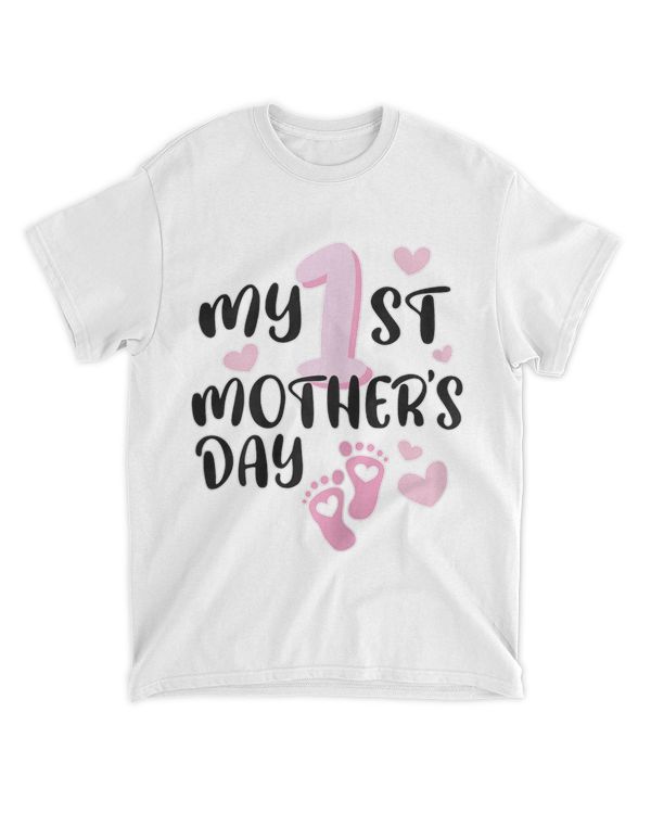 My First Mothers Day Funny Gift Idea For 1st Mom Womens T-Shirt