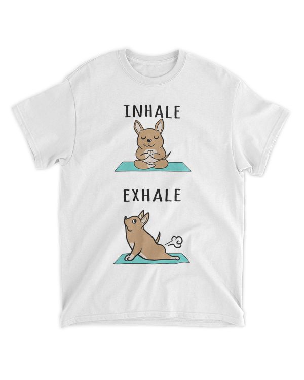 Yoga Inhale Exhale Chihuahua Dog Premium T-Shirt