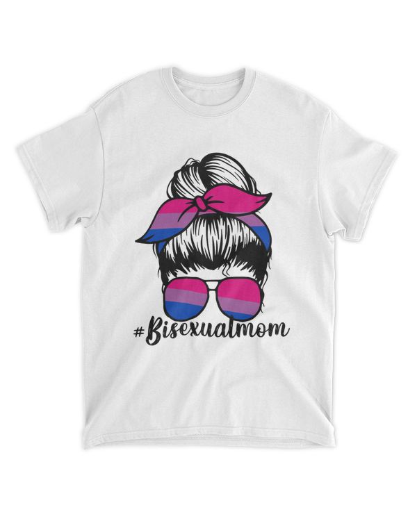 RD Proud Mom , LGBT Mom, Proud Lgbt Mom, Gay Lesbian Bisexual Trans Flag, LGBTQ Flag Messy Bun, Pride Ally-Bisexual