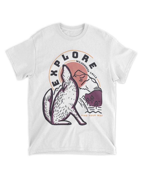 Trendy Classic Centered Coyote Howl Explore