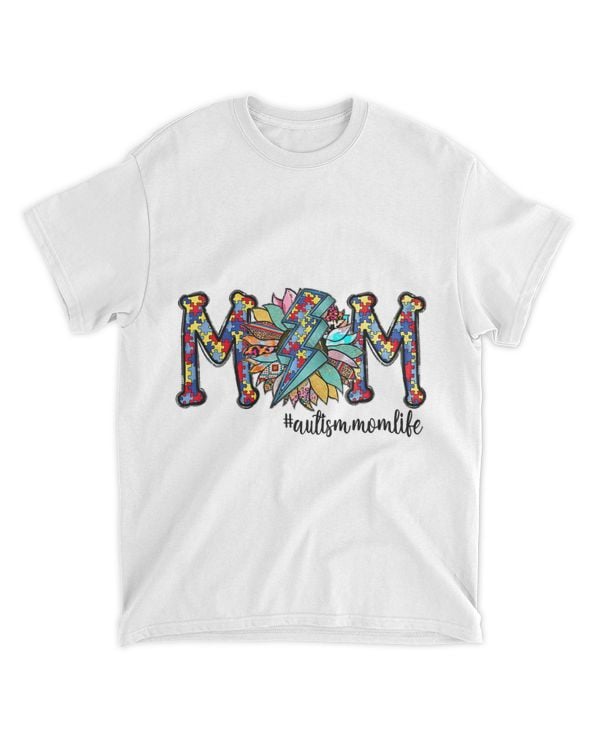 Autism mom life puzzle thunder sunflower autism awareness
