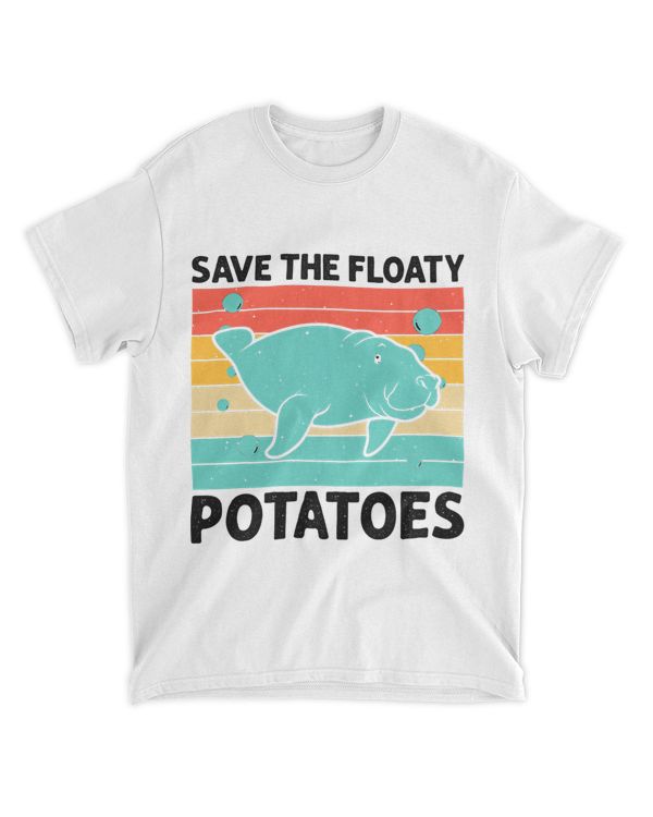 Funny Save The Manatee Art For Men Women Floaty Potato Lover 21