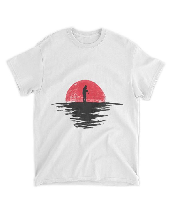 Clarinet Japanese Sunset Retro Red