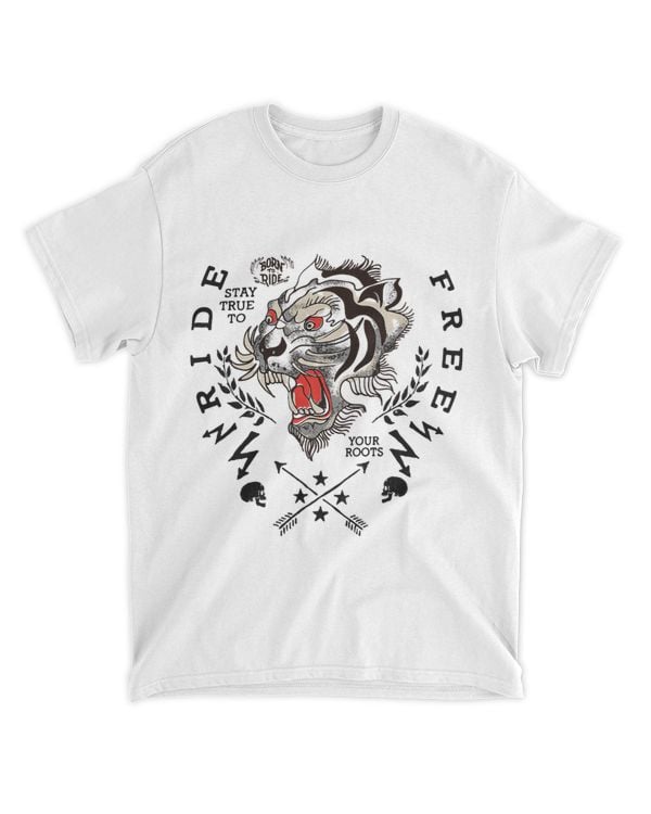 Japanese Tattoo Tiger TShirt 2Embroidery Style Animal Print