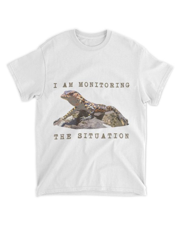 Monitoring The Situation Funny Pun Monitor Lizard Exotic Pet