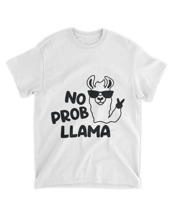 No Prob Llama Alpaca Funny Cool Llama Motivational 1
