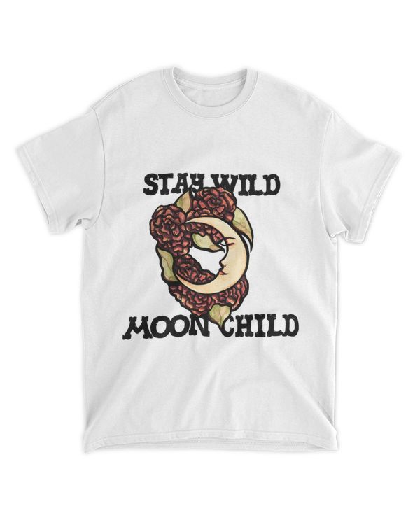 Stay Wild Moon Child Flower Full MoonChild art Moon witch 54