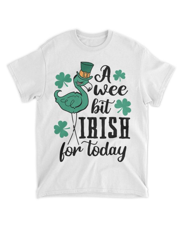 A Wee Bit Irish For Today Cute Flamingo St. Pattys Day
