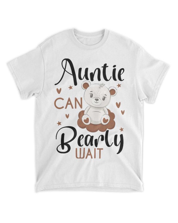 Auntie Can Bearly Wait Baby Shower Bear Design Pregnancy