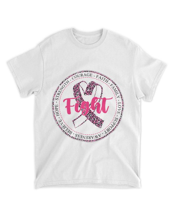 Fight Breast Cancer Leopard Pink Ribbon Support Squad Group