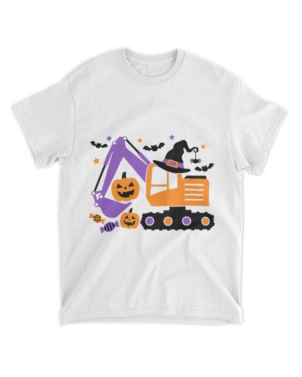 Boys kids Halloween Excavator Truck Pumpkin Toddler Truck