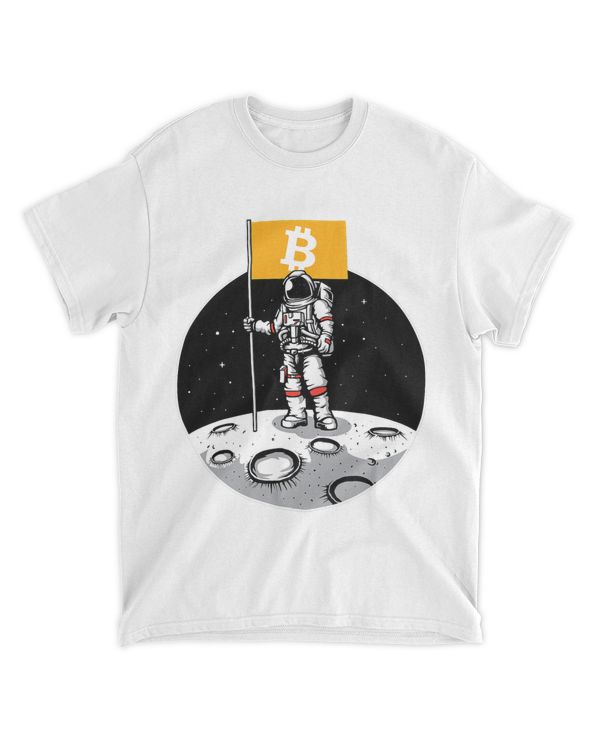 BTC Crypto Cryptocurrency Astronaut Bitcoin to the Moon
