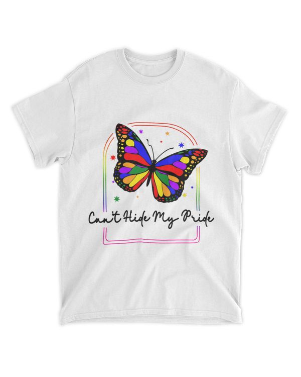 Cant Hide My Pride Funny Butterfly LGBTQ+ Gay Pride Lesbian