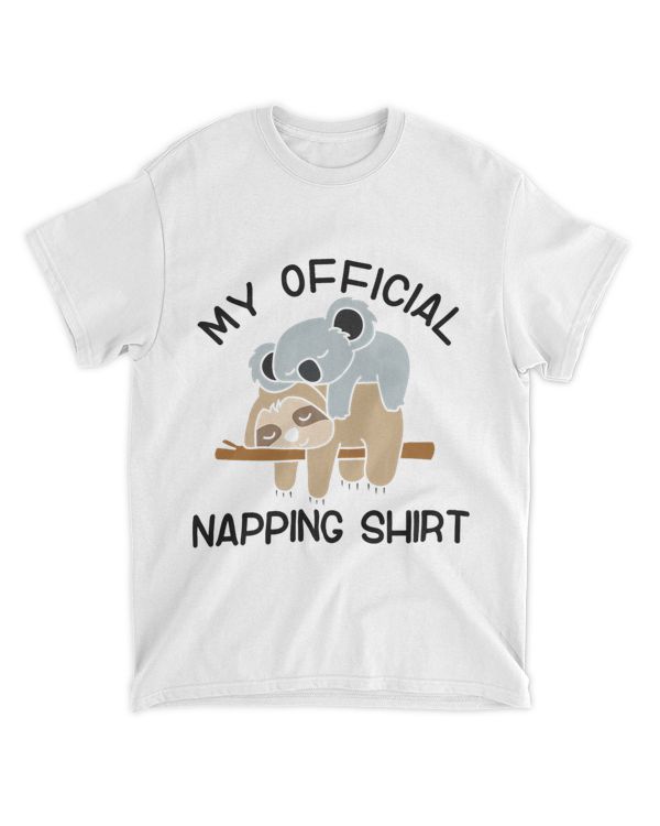 This Is My Official Napping Shirt Sloth Llama Gift