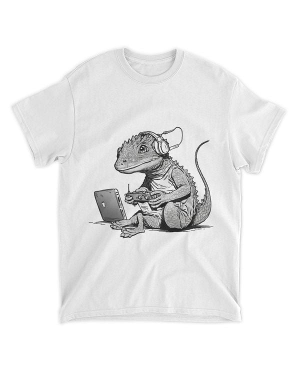 Cool Ackie Monitor Lizard Pet Reptile Drinking Coffee