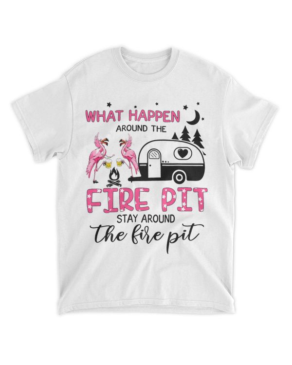 What Happens Around The Fire... 2Funny Flamingo Camping