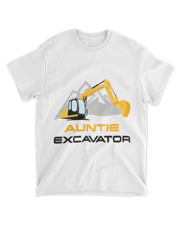 Womens Excavator Womens Construction Fun Matching Family – Auntie