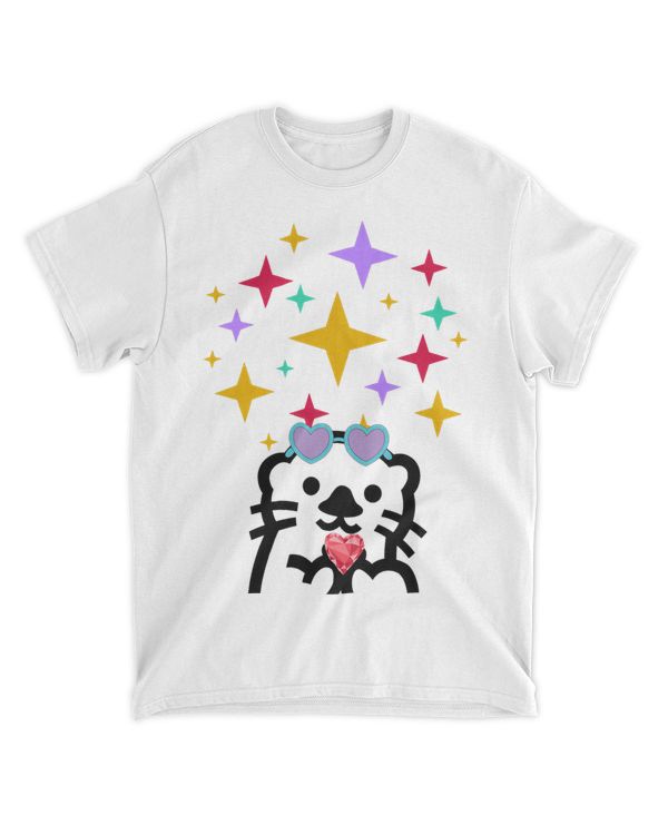 Cute Otter Star Heart Sunglasses Red Yellow Purple Green Top