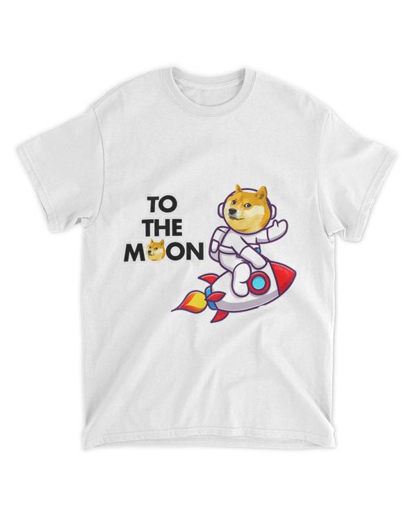 Dogecoin to the Moon Black DOGE Cute Funny Crypto Trader Tra
