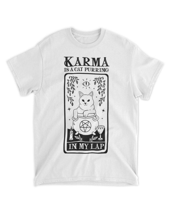 Karma is a Cat Purring in My Lap Witchcraft Tarot Card Cat 43