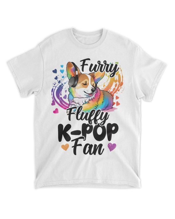 Furry Fluffy Kpop Fan Corgie Tie Dye Kpop Merchandise
