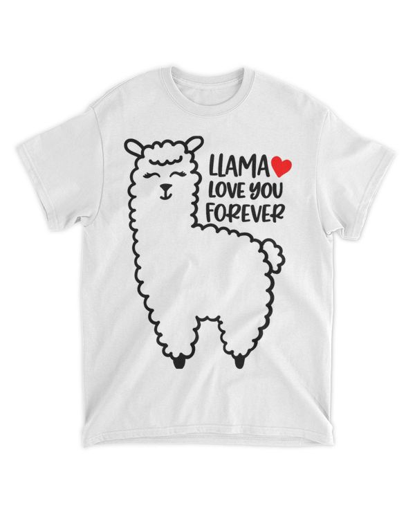 Llama Love You Forever Cute Funny Valentines Day Pun 21