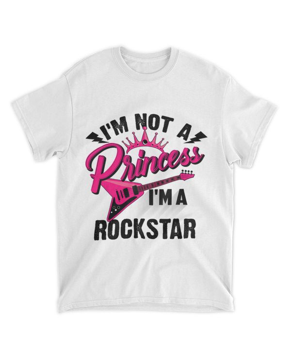 Cool Not A Princess Girl Rockstar Gift Music Lover Women