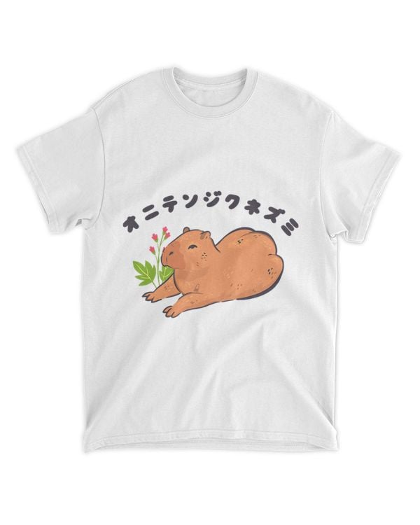 Onitenji Mouse Oniten Stitching Mouse Katakana Capybara Water Pig Animal Illustration Cute Funny Sty