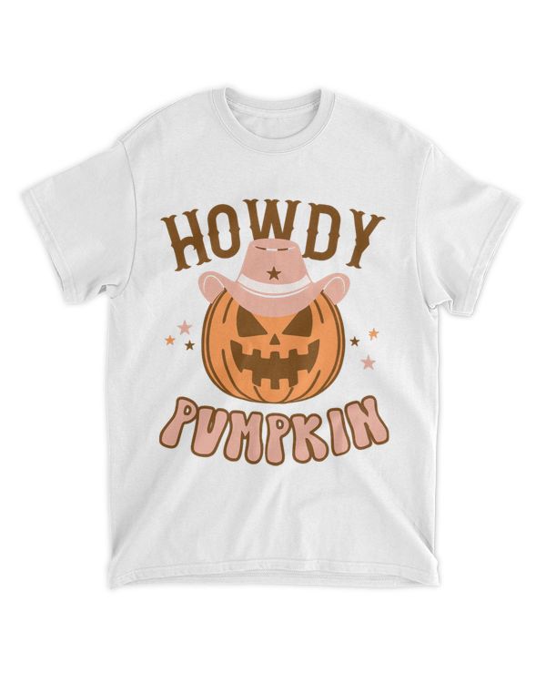 Retro Halloween Cowboy Howdy Pumpkin