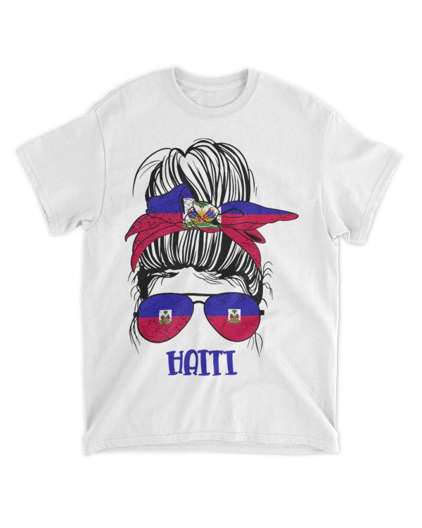 Haitian Girl Messy Bun Haiti girl Haiti woman flag Proud