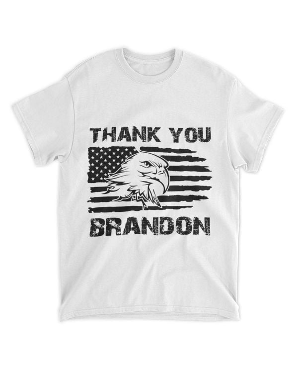 Thank You Brandon Won American Distressed Flag Eagle