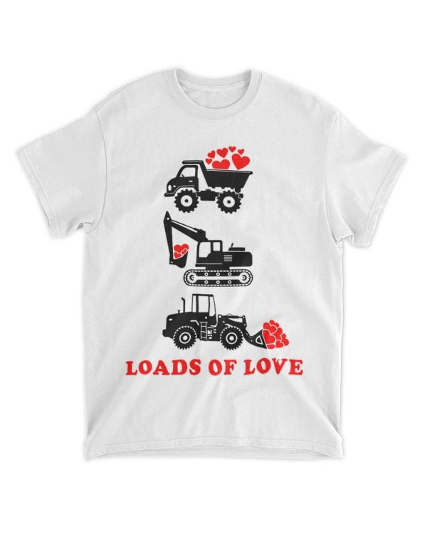 Construction Truck Loads Of Love Valentines Day Kids