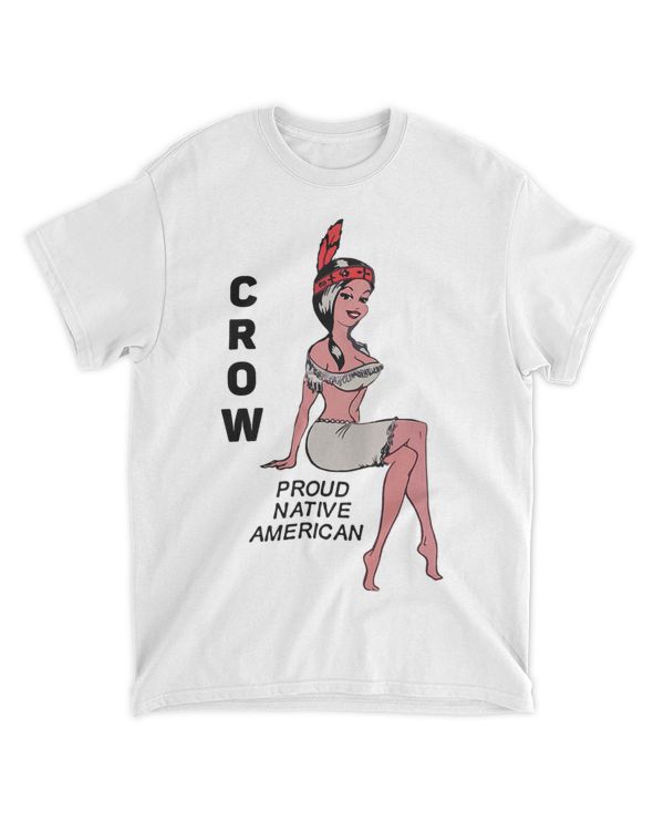 Crow American Indian Tribe Cute Proud Cartoon squaw