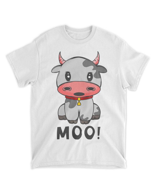 Cute Fun Baby Cartoon Cow goes Moo for Kids Moms